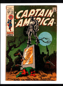 CAPTAIN AMERICA #113 (1969) ICONIC JIM STERANKO COVER ART VG/VG+