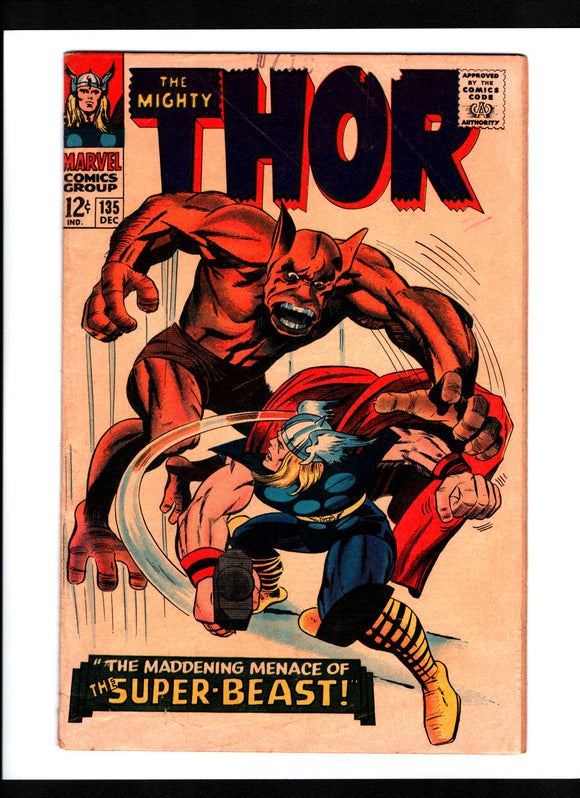 THOR #135 (1966) 2ND APPEARANCE OF HIGH EVOLUTIONARY VG/VG+