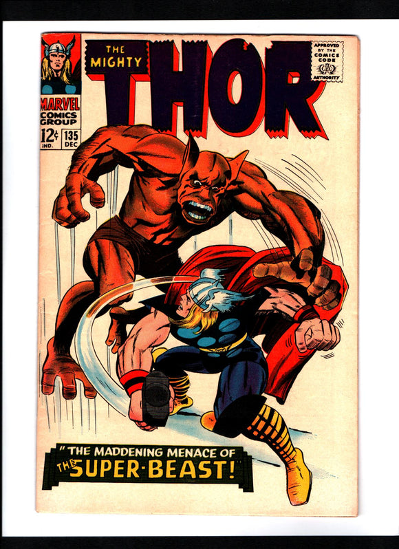 THOR #135 (1966) 2ND APPEARANCE OF HIGH EVOLUTIONARY FN+/FNVF