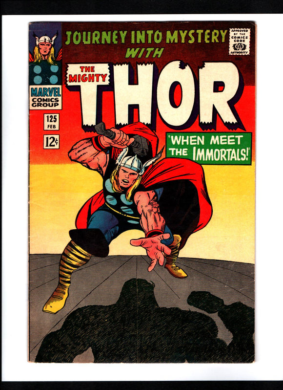 JOURNEY INTO MYSTERY #125 (1966) 3RD APPEARANCE OF HERCULES; FINAL ISSUE VF-/VF