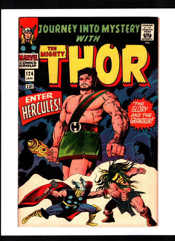 JOURNEY INTO MYSTERY #124 (1966) 2ND APPEARANCE OF HERCULES VF-/VF