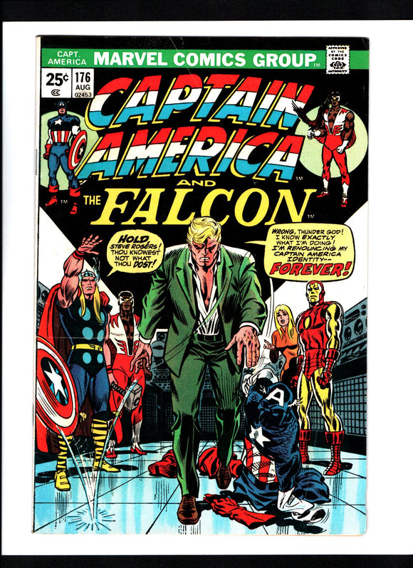 CAPTAIN AMERICA #176 (1974) ORIGIN OF CAPTAIN AMERICA RETOLD FNVF/VF-