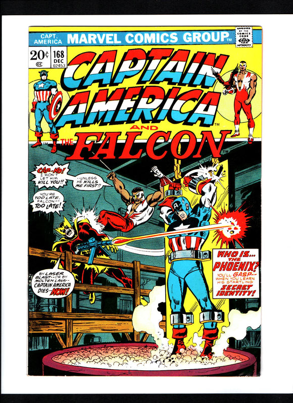CAPTAIN AMERICA #168 (1973) 1ST APPEARANCE OF HELMUT ZEMO AS PHOENIX (LATER BECOMES BARON ZEMO) VF-/VF