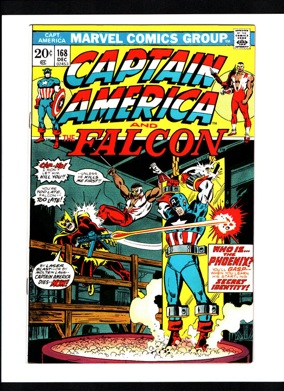 CAPTAIN AMERICA #168 (1973) 1ST APPEARANCE OF HELMUT ZEMO AS PHOENIX (LATER BECOMES BARON ZEMO) VF+/VFNM