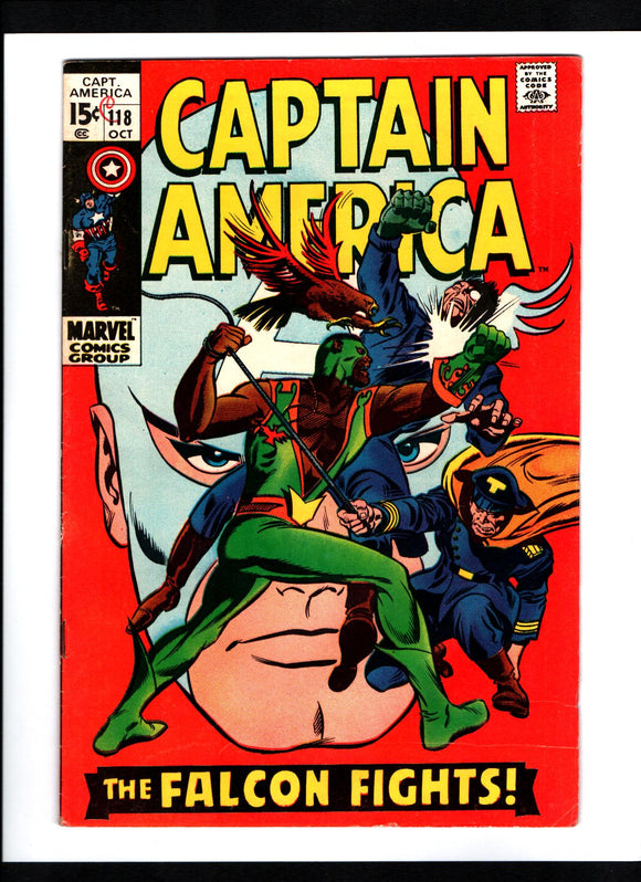 CAPTAIN AMERICA #118 (1969) 2ND APPEARANCE OF THE FALCON FNVF/VF-