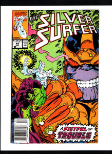 SILVER SURFER #44 (1990) 1ST APPEARANCE OF THE INFINITY GUANTLET FNVF/VF-