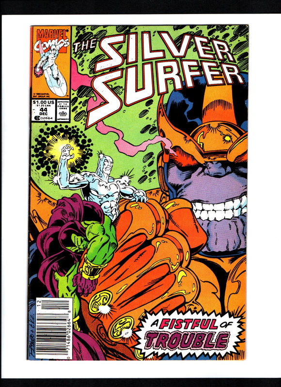 SILVER SURFER #44 (1990) 1ST APPEARANCE OF THE INFINITY GUANTLET FNVF/VF-