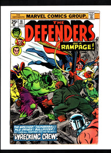 DEFENDERS #18 (1974) 1ST FULL APPEARANCE OF THE WRECKING CREW VGFN/FN-
