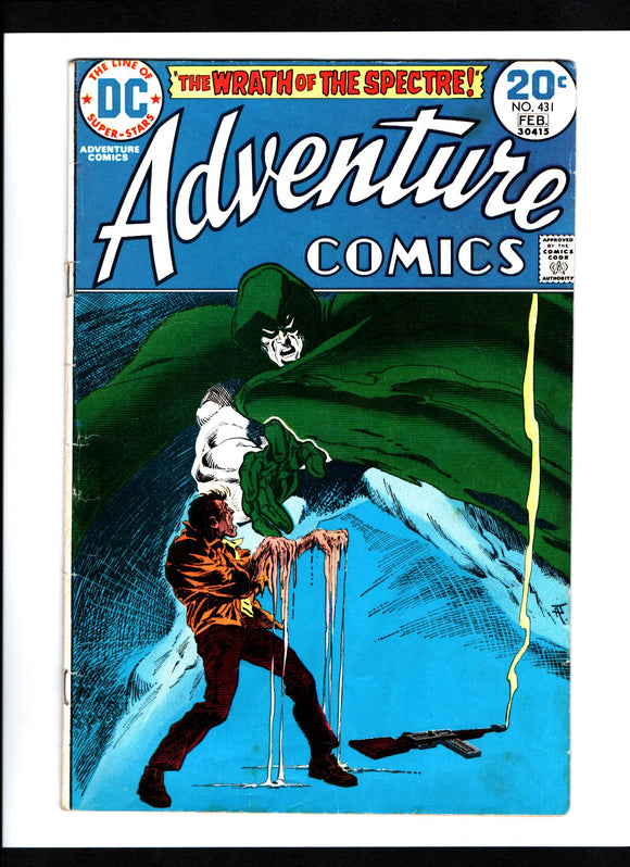 ADVENTURE COMICS #431 (1974) BEGINS CLASSIC 10 ISSUE SPECTRE ARC VGFN/FN-