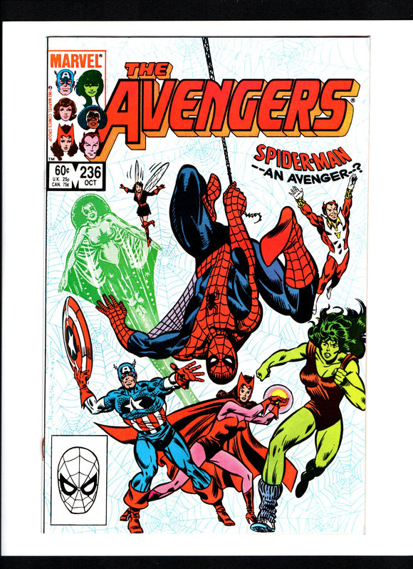 AVENGERS #236 (1983) SPIDER-MAN APPLIES FOR AVENGERS MEMBERSHIP VFNM/NM-