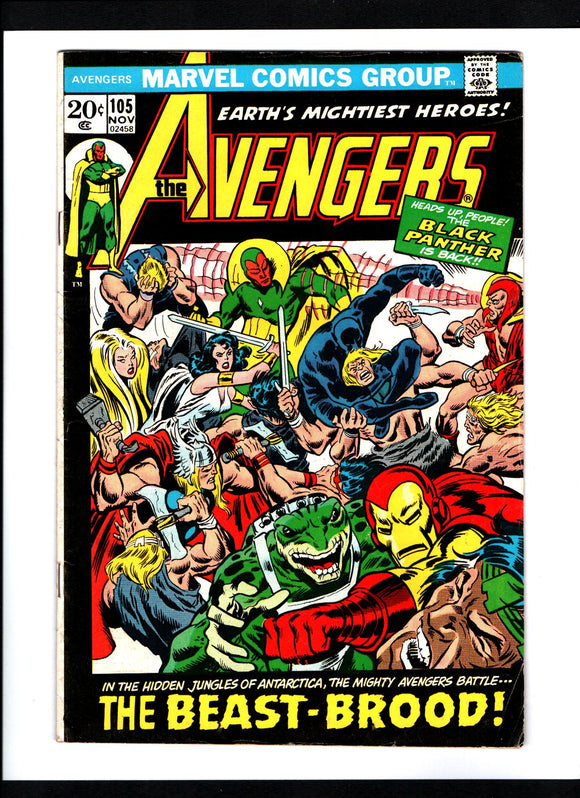 AVENGERS #105 (1972) FN/FN+