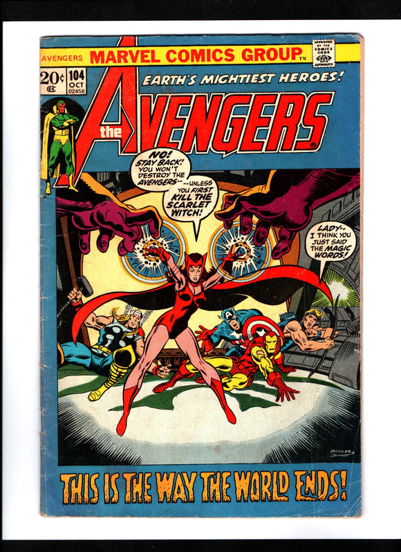 AVENGERS #104 (1972) VG+/VGFN