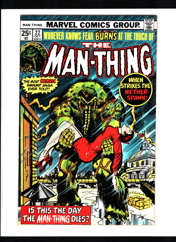 MAN-THING #22 (1975) FINAL ISSUE VF-/VF