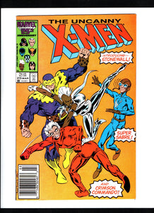 UNCANNY X-MEN #215 (1987) 1ST APPEARANCE OF CRIMSON COMMANDO, SUPER SABRE & STONEWALL VFNM/NM-