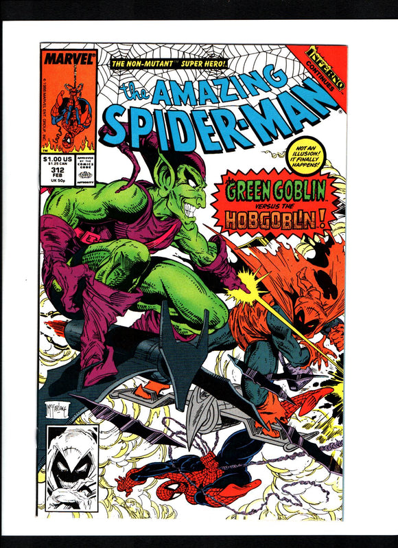 AMAZING SPIDER-MAN #312 (1989) GREEN GOBLIN VS. HOBGOBLIN NM-/NM