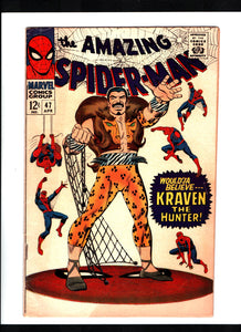 AMAZING SPIDER-MAN #47 (1967) ICONIC COVER ART; 1ST DATE OF PETER PARKER AND MARY JANE VG/VG+