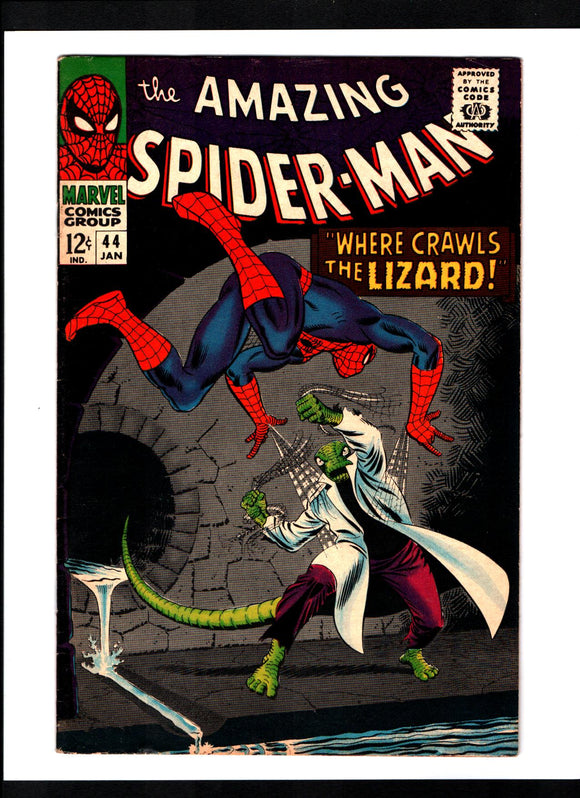 AMAZING SPIDER-MAN #44 (1967) 2ND APPEARANCE OF CURT CONNORS AS THE LIZARD FN-/FN