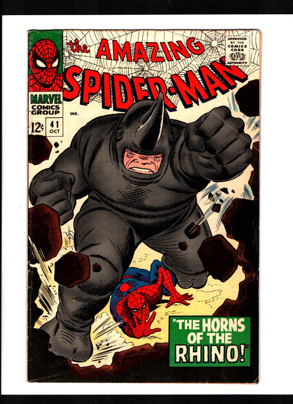 AMAZING SPIDER-MAN #41 (1966) 1ST APPEARANCE OF THE RHINO FN-/FN