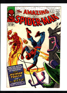 AMAZING SPIDER-MAN #21 (1965) 2ND APPEARANCE OF BEETLE GVG/VG-