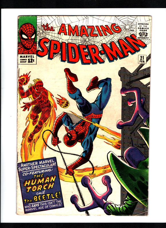 AMAZING SPIDER-MAN #21 (1965) 2ND APPEARANCE OF BEETLE GVG/VG-