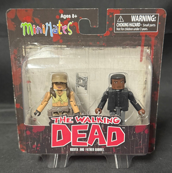 WALKING DEAD MINIMATES SERIES 8 ROSITA/FATHER GABRIEL)