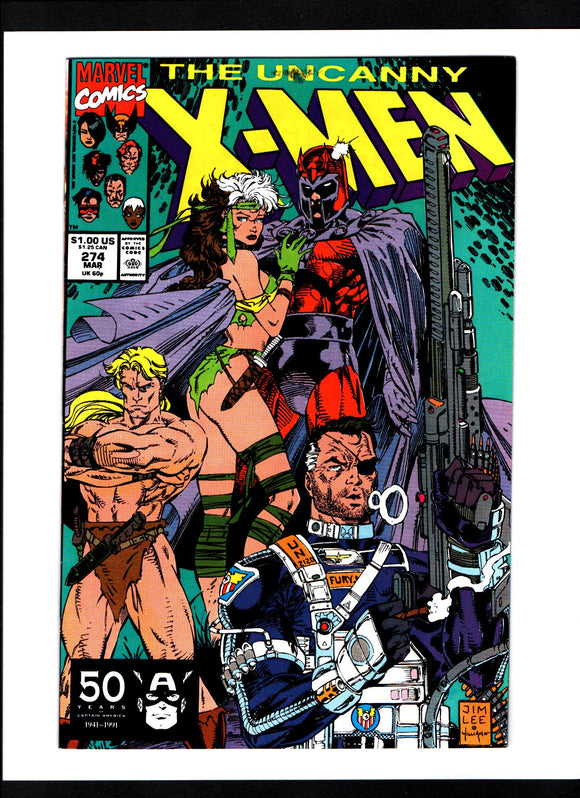 THE UNCANNY X-MEN #274 (1991) NM- 1ST COVER APPEARANCE OF INFAMOUS ROGUE SAVAGE LAND COSTUME