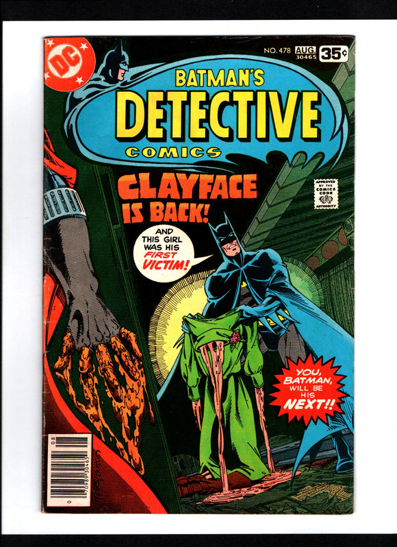 DETECTIVE COMICS #478 (1978) FN-/FN
