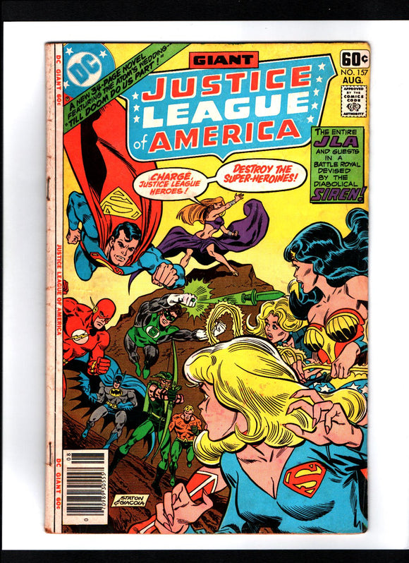 JUSTICE LEAGUE OF AMERICA #157 (1978) VG/VG+