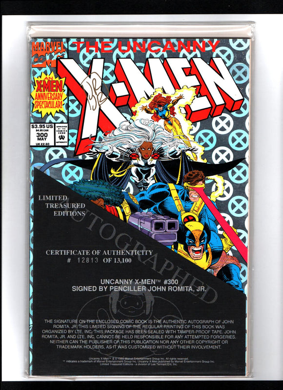 THE UNCANNY X-MEN #300 (1993) SIGNED BY JOHN ROMITA JR. COA #12813