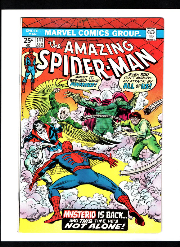 AMAZING SPIDER-MAN #141 (1975) 1ST APPEARANCE OF DANIEL BERKART AS MYSTERIO VF+/VFNM