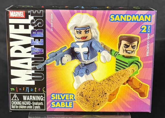 MARVEL MINIMATES SER 10 SILVER SABLE/SANDMAN