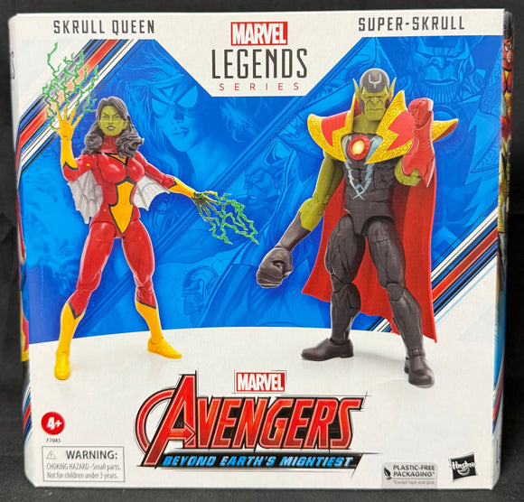 AVENGERS LEGENDS 60TH ANNIV SKRULL QUEEN & SUPER SKRULL 2-PACK 6IN AF