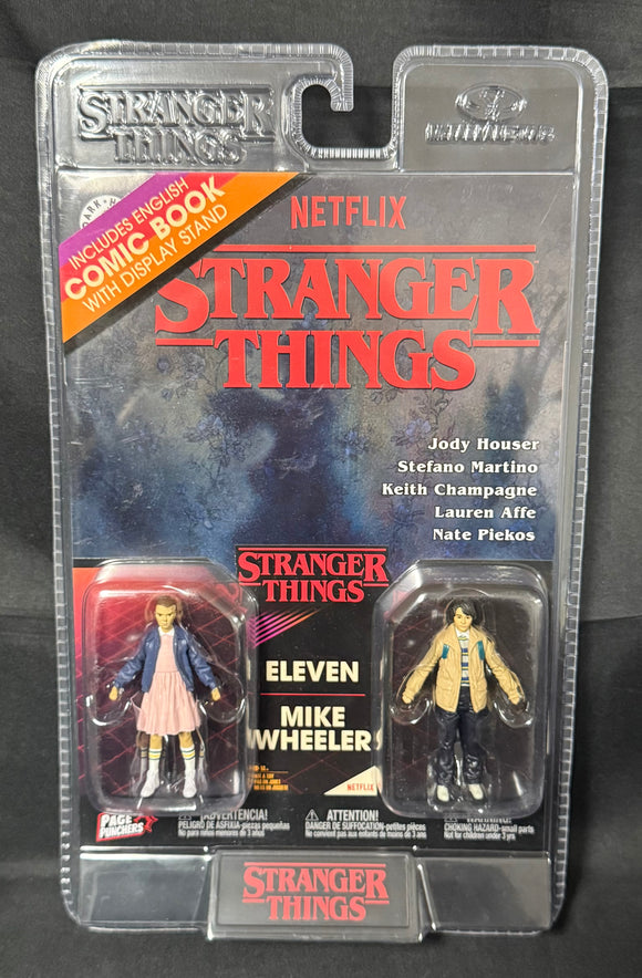 STRANGER THINGS PAGE PUNCHERS ELEVEN & MIKE WHEELER 3IN AF