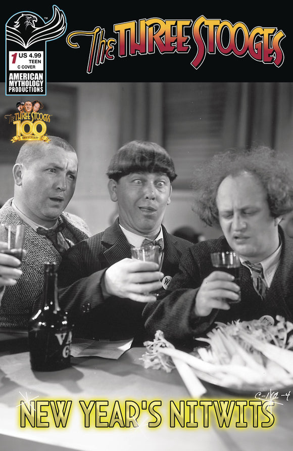 THREE STOOGES NEW YEARS NITWITS #1 CVR C B&W PHOTO