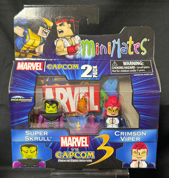 MARVEL VS CAPCOM MINIMATES SERIES 2 SUPER SKRULL VS CRIMSON VIPER