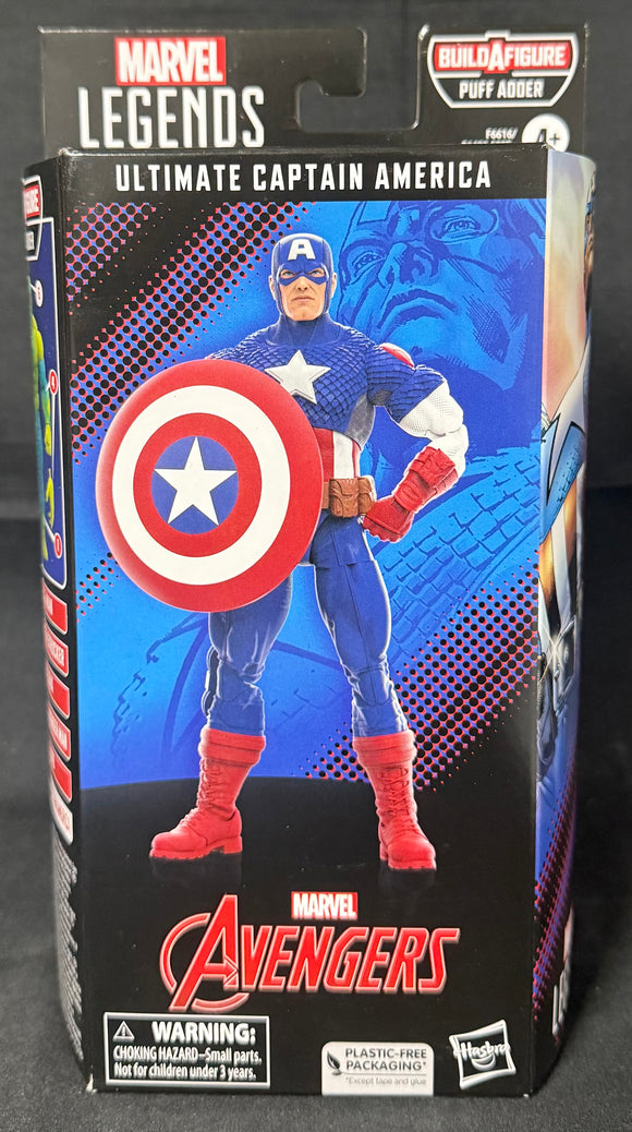 MARVEL LEGENDS (PUFF ADDER BAF) ULTIMATE CAPTAIN AMERICA 6IN AF