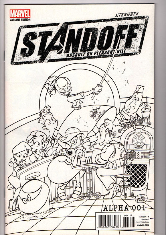 AVENGERS STANDOFF ALPHA #1 PARTY SKETCH VAR ASO