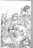 JUSTICE LEAGUE #19 BLACK & WHITE VAR ED (2011) 1:100