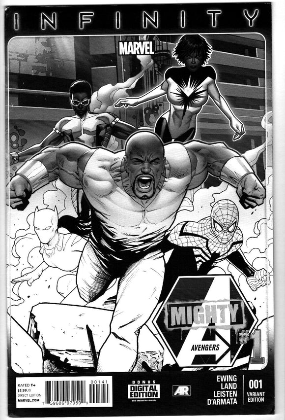 MIGHTY AVENGERS #1 RETAILER INCENTIVE COLOR FADE VARIANT BY GREG LAND