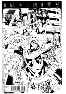 MIGHTY AVENGERS #1 Greg Land Deadpool Party Sketch Variant 1 Per Store