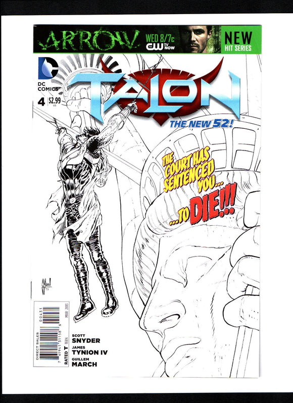 TALON #4 BLACK AND WHITE VAR ED 1:100