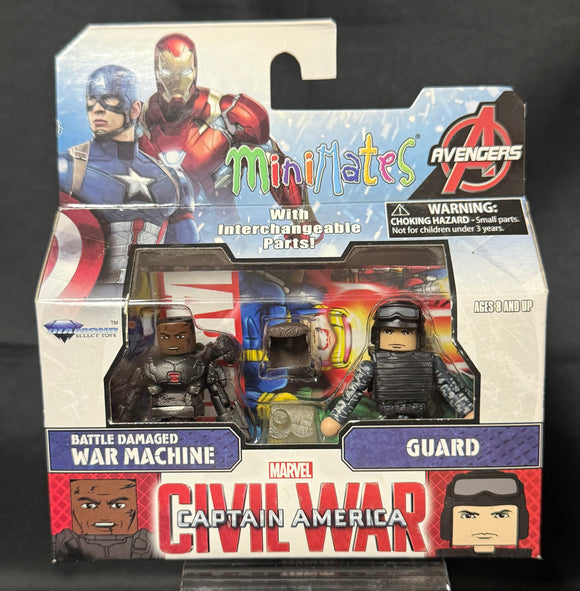 MARVEL MINIMATES SER 66 VARIANT BATTLE DAMAGED WAR MACHINE/GUARD