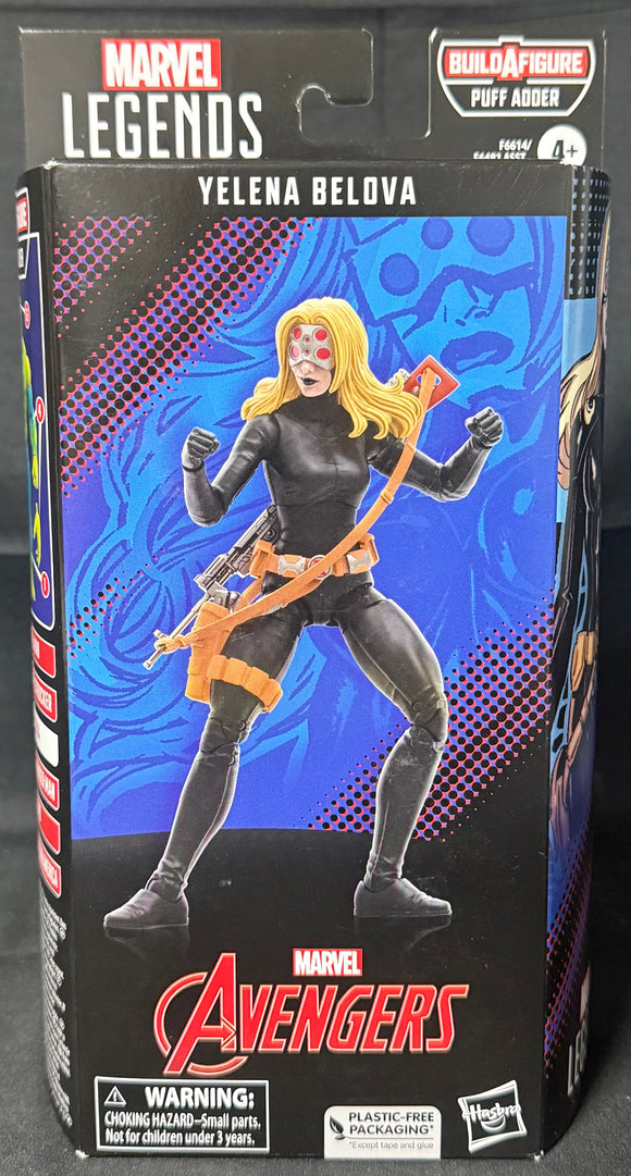 MARVEL LEGENDS (PUFF ADDER BAF) YELENA BELOVA BLACK WIDOW 6IN AF