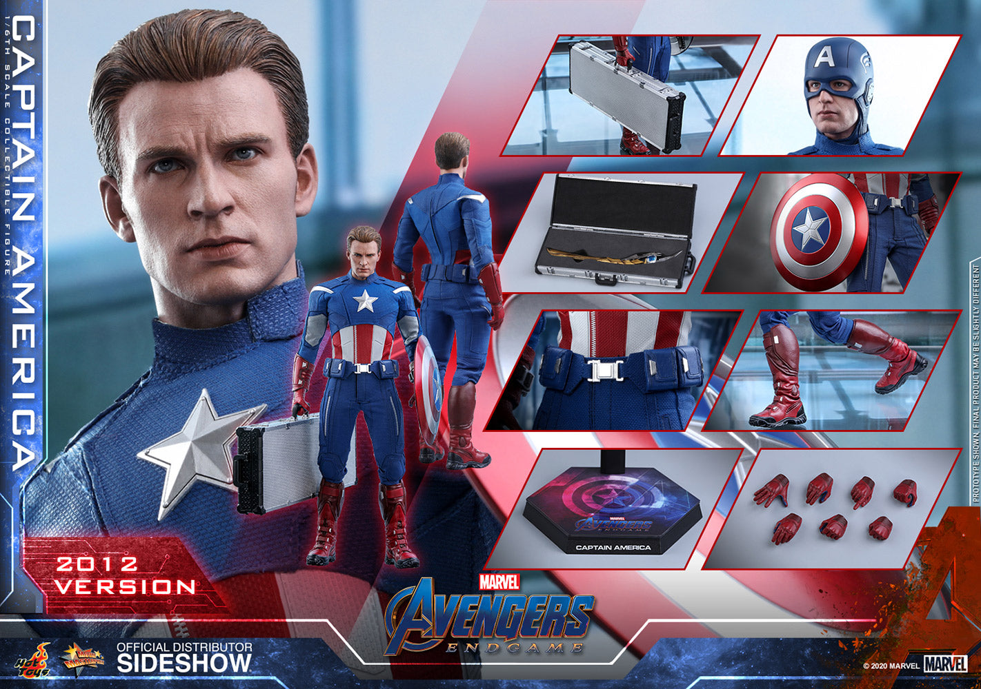 HOT TOYS AVENGERS ENDGAME CAPTAIN AMERICA (2012 VERSION) 1:6