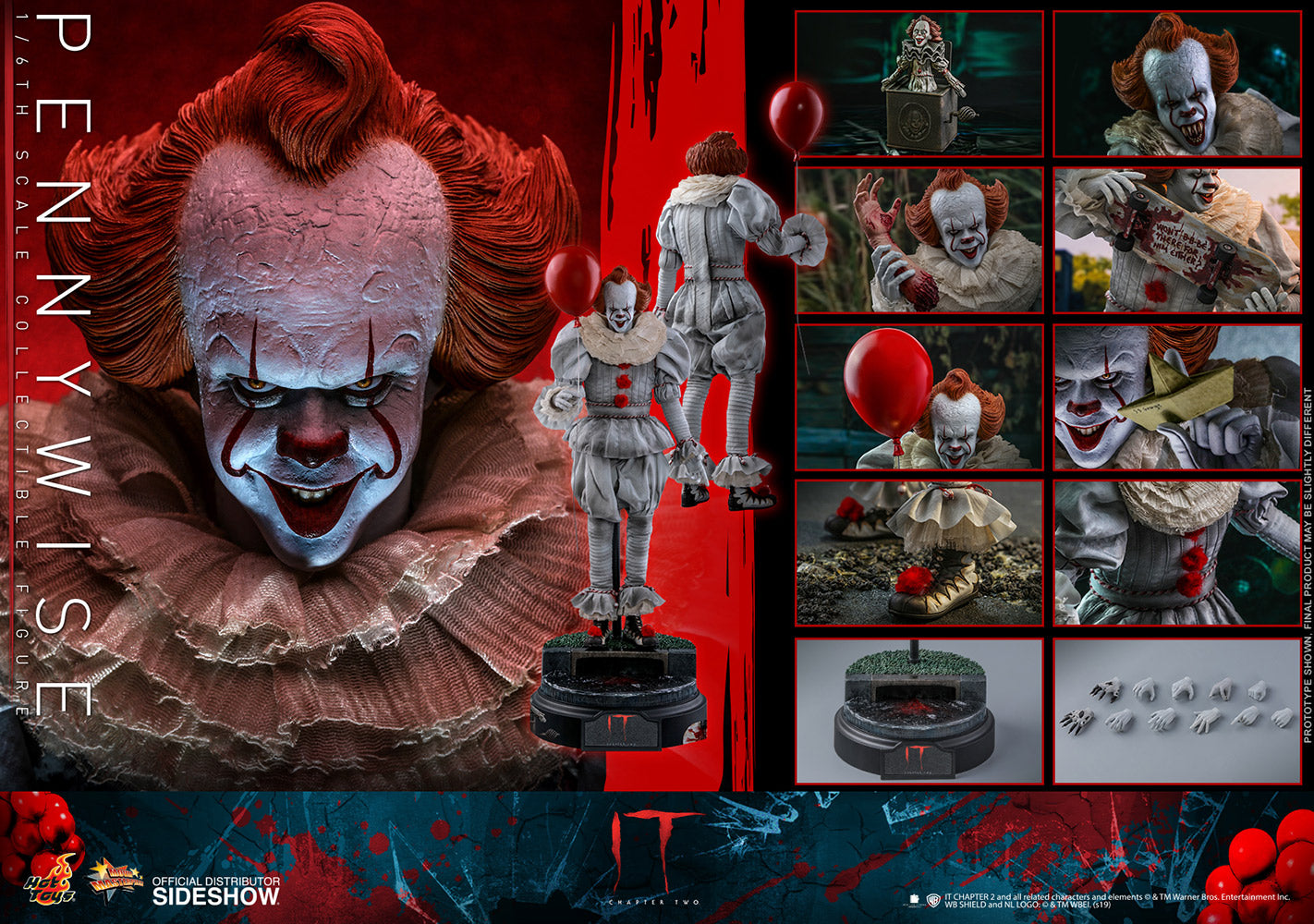 ホットトイズ hottoys 1/6 ペニーワイズ pennywise HOT TOYS IT CHAPTER TWO - PENNYWISE 1:6 FIGURE – Another