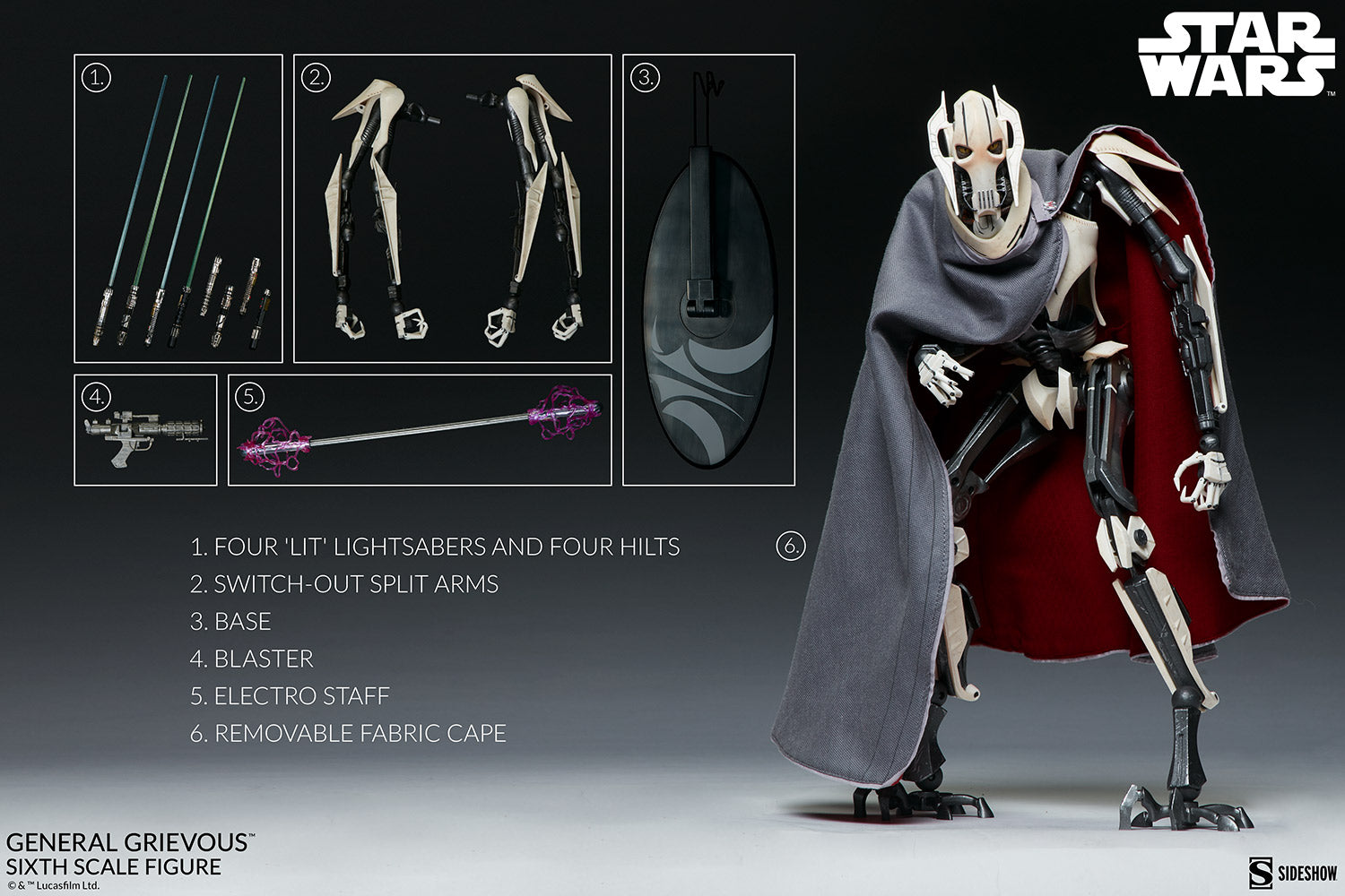STAR WARS 12 IN FIGURE - GENERAL GRIEVOUS – Another Dimension Comics
