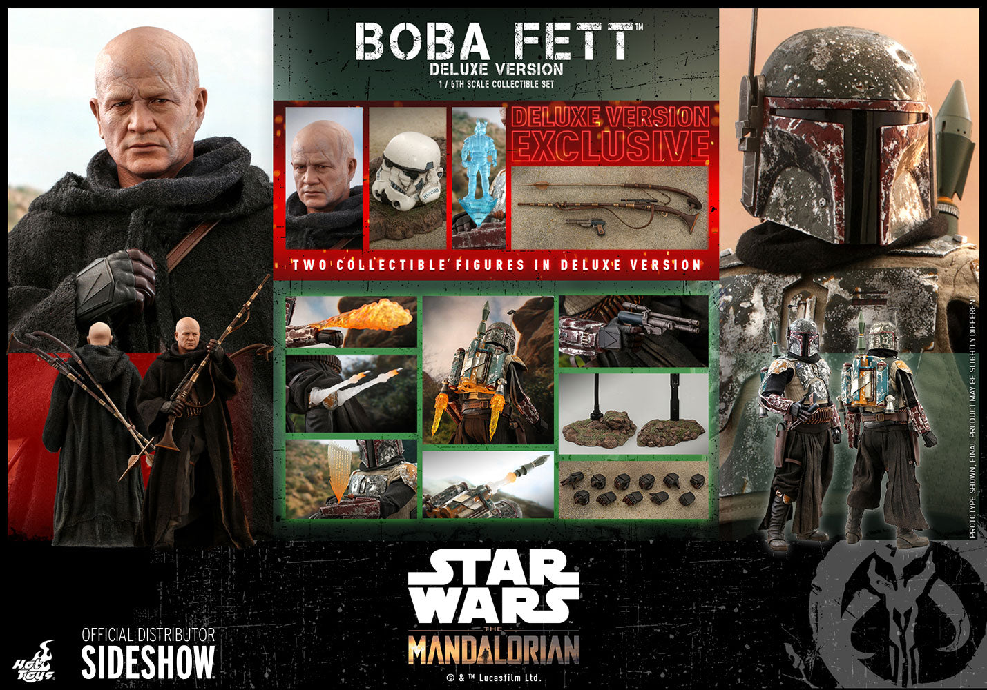 HOT TOYS STAR WARS THE MANDALORIAN - BOBA FETT DELUXE 1:6 SCALE