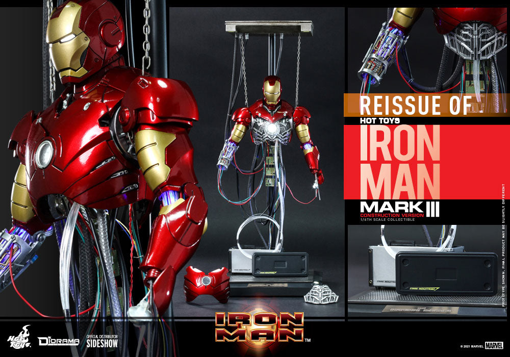 HOT TOYS IRON MAN - IRON MAN MARK III ( CONSTRUCTION VERSION) 1:6