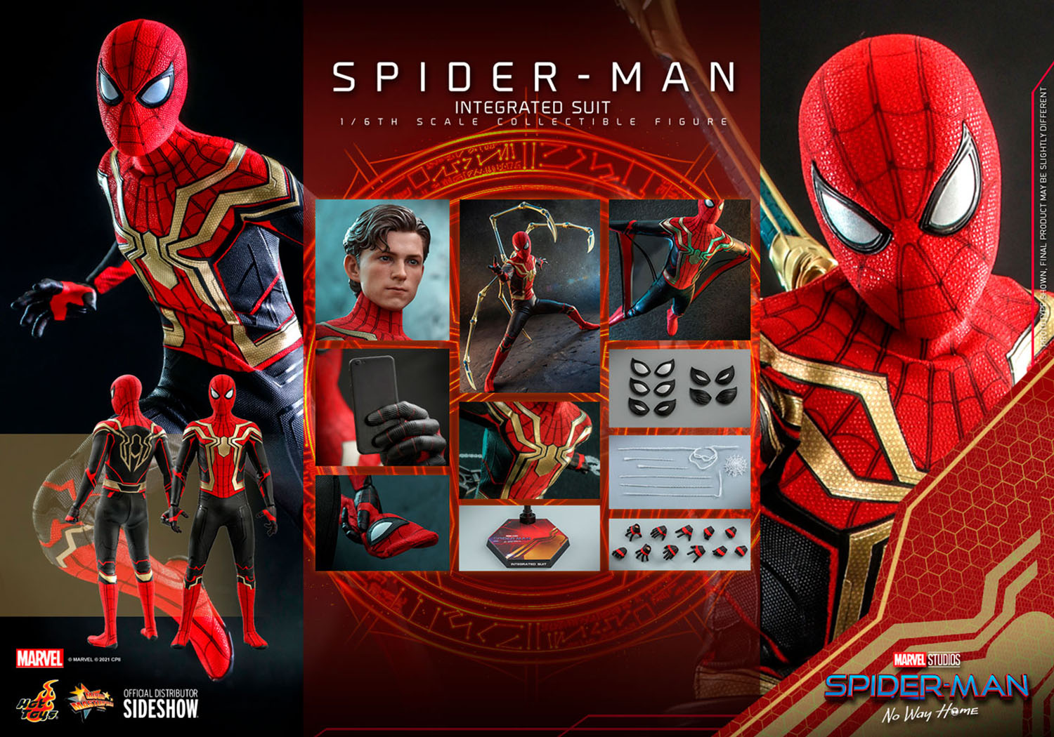 【未開封】SPIDER-MAN INTEGRATED SUIT 1/6スケール 1/6 Spider-Man No Way Home Integrated Suit MMS623 Hot Toys 909812
