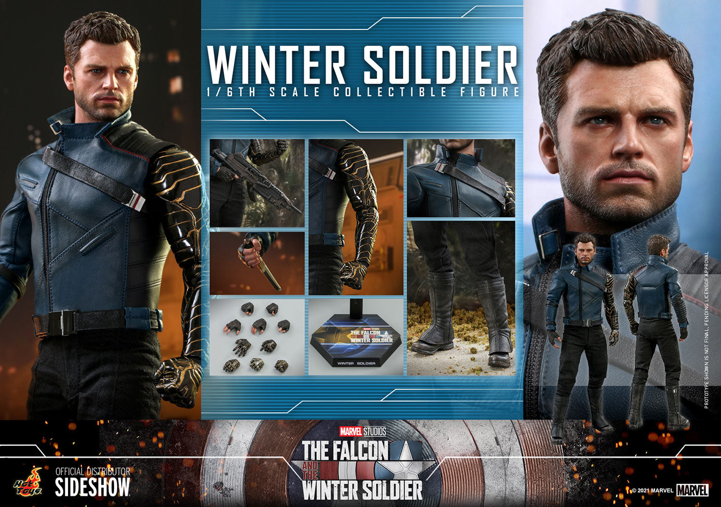 HOT TOYS FALCON WINTER SOLDIER WINTER SOLDIER 1:6 SCALE FIGURE
